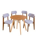 Ver imagem 2 de Kit Mesa Redonda 90cm Freijó 4 Poltronas Linho Sofisticado
