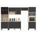 Ver imagem 1 de Cozinha Modulada Firenze Fi0001 Avena Grafito - Demóbile