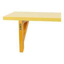 Prateleira Amarela Madeira Maciça 70x19cm Mão Francesa Pinus - 6
