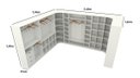 Ver imagem 5 de Kit Closet Armário Colmeia Cabideiro Canto M31 (expositor)
