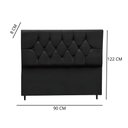 Ver imagem 3 de Cabeceira Solteiro Cama Box Estofada 90 Cm Suede Bela Preto