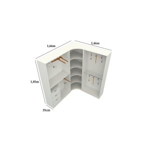 Kit Closet Modulado Armário Colmeia M22