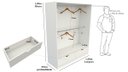Ver imagem 4 de Armário Cabideiro Marina M13 100% Mdf Closet Loja Roupeiro
