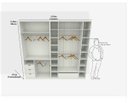 Ver imagem 1 de Kit Closet Loja Armário Colmeia Cabideiro M40 100% Mdf