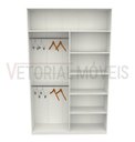 Ver imagem 2 de Armário Prateleira Cabideiro Duplo M7 100% Mdf Closet Lojas