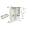 Armário Colmeia Cabideiro Duplo M4 100% MDF Roupeiro Closet - 1