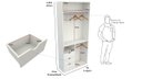 Ver imagem 1 de Armário Misto Gaveta Arara M17 100% Mdf Closet Loja Roupa