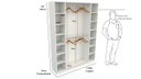 Ver imagem 4 de Armário Colmeia Cabideiro Livia M3 100% Mdf (closet Loja)
