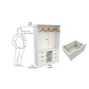 Ver imagem 4 de Armário Arara Gaveta Aurora 100% Mdf Closet Loja Expositor