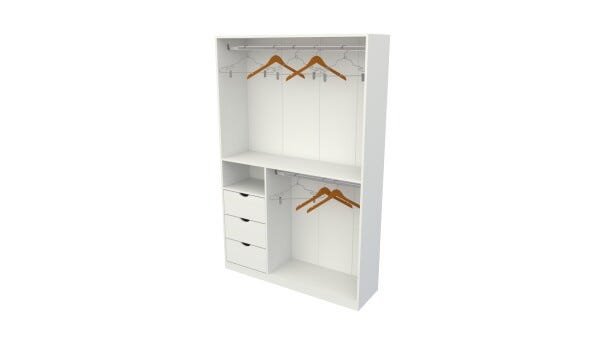 Armário Cabideiro Gaveteiro Misto M7 Closet Ou Loja 100% Mdf - 2