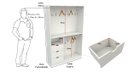 Ver imagem 4 de Armário Cabideiro Gaveteiro Misto M7 Closet Ou Loja 100% Mdf