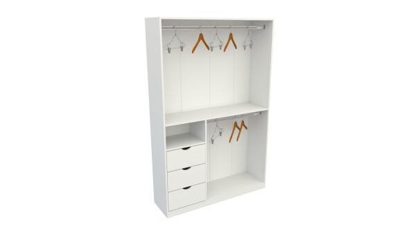 Armário Cabideiro Gaveteiro Misto M7 Closet Ou Loja 100% Mdf - 3