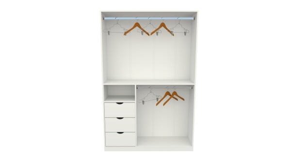 Armário Cabideiro Gaveteiro Misto M7 Closet Ou Loja 100% Mdf - 1