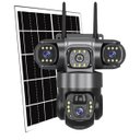 Ver imagem 1 de Camera de Segurança Placa Solar Wifi Dual Lente 360 Graus Hd Sensor Movimento Visao Noturna Vigila