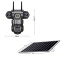 Ver imagem 4 de Camera de Segurança Placa Solar Wifi Dual Lente 360 Graus Hd Sensor Movimento Visao Noturna Vigila