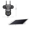 Camera de Segurança Placa Solar Wifi Dual Lente 360 Graus Hd Sensor Movimento Visao Noturna Vigila - 4
