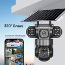 Ver imagem 2 de Camera de Segurança Placa Solar Wifi Dual Lente 360 Graus Hd Sensor Movimento Visao Noturna Vigila
