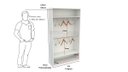 Ver imagem 4 de Armário Cabideiro Marina M4 100% Mdf (closet Lojas Expositor)