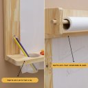 Ver imagem 7 de Painel Lousa Infantil Montessori de Madeira + Bobina de Papel Criativa para Desenho e Pintura