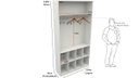 Ver imagem 4 de Armário Misto Colmeia Arara M14 100% Mdf Closet Loja Roupa