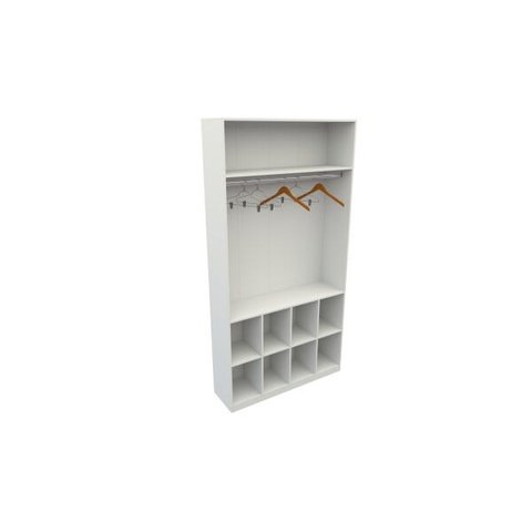 Armário Misto Colmeia Arara M14 100% Mdf Closet Loja Roupa