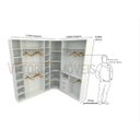 Ver imagem 1 de Kit Closet Loja Armário Colmeia Cabideiro M44 100% Mdf