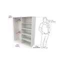 Ver imagem 4 de Armário Cabideiro Arara Duplo M6 100% Mdf 50cm Prof