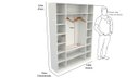 Ver imagem 4 de Armário Colmeia Cabideiro M11 100%mdf (closet Expositor)