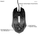 Ver imagem 4 de Teclado e Mouse com fio Bosston Gaming 8350 luz de fundo arco íris