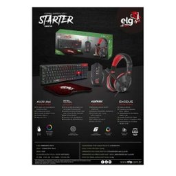 Kit Combo 4 Em 1 Headset Teclado Mouse e Mouse Pad ELG STARTER - 4