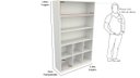 Ver imagem 4 de Armário Misto Colmeia Arara M13 100% Mdf Organizador Estante