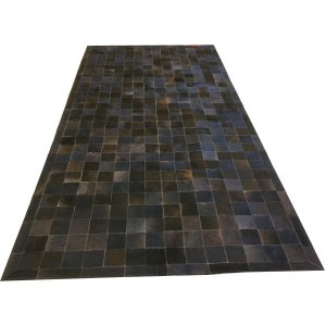 Tapete de Couro Marrom Café 1,50x3,00 com Bordas Pç 10x10cm