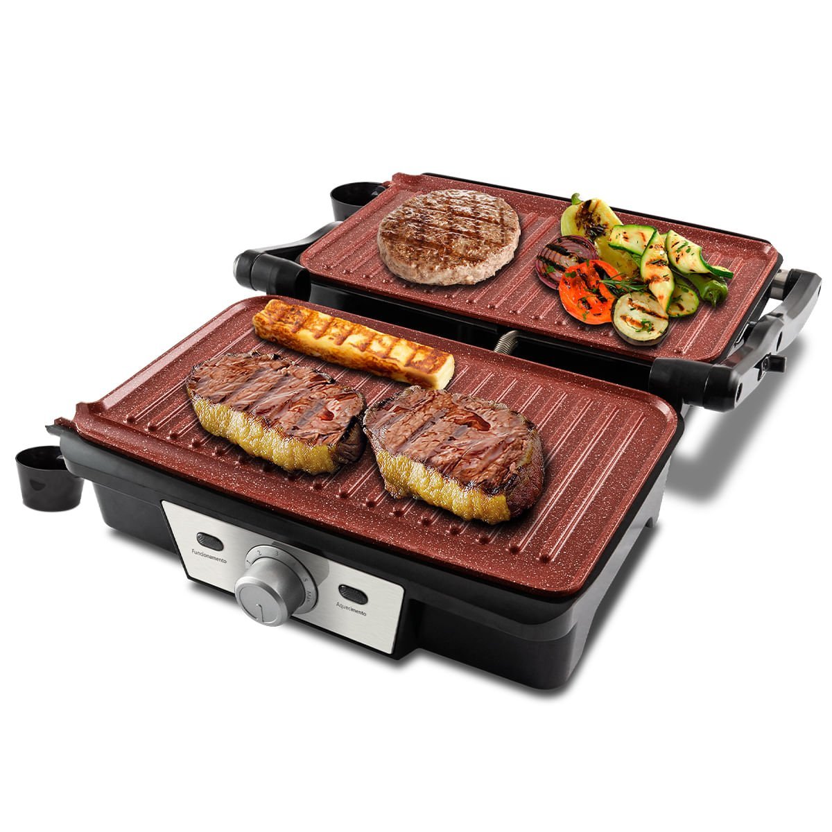 Grill Philco PGR19PI Inox Antiaderente Redstone 1500W 220V | MadeiraMadeira
