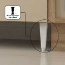 Ver imagem 3 de Balcão Gabinete Pia 1,60m Maceió Bymadero Amendoa Off White 3 Portas 2 Gavetas 1 Gavetão