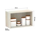Ver imagem 2 de Armário Basculante 60cm 1 Porta Luci Legno Crema C/Kashmir
