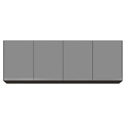 Armário de Cozinha Modulado de Canto 7 Peças Cp35 Balcão com Tampo Preto/cinza - Lumil Lumil Móveis - 10