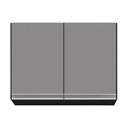 Ver mais imagens de Armário de Cozinha Modulado de Canto 7 Peças Cp35 Balcão com Tampo Preto/cinza - Lumil Lumil Móveis