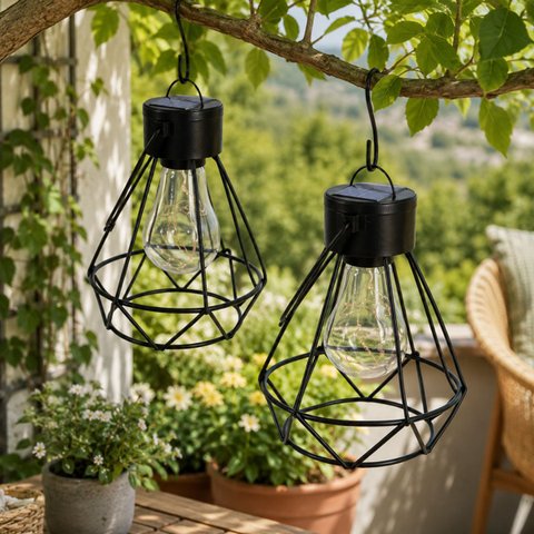 Kit Luminárias Lamparinas Solar Estella Ourolux 3000k IP65 Área Externa Jardim