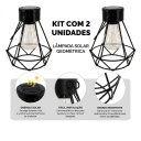 Ver imagem 2 de Kit Luminárias Lamparinas Solar Estella Ourolux 3000k IP65 Área Externa Jardim