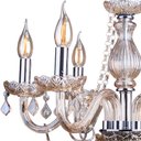 Ver imagem 7 de Lustre Candelabro France Nice 6 Braços Cristal Legítimo Champagne E14 Luxo