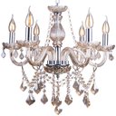 Ver imagem 2 de Lustre Candelabro France Nice 6 Braços Cristal Legítimo Champagne E14 Luxo