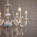 Ver imagem 3 de Lustre Candelabro France Nice 6 Braços Cristal Legítimo Champagne E14 Luxo