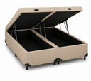 Ver imagem 1 de Base Box Baú Casal Bipartido 138x188 cm Suede Bege