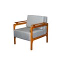 Ver imagem 1 de POLTRONA DECORATIVA YASMIN LUXO DORA BELA - Cinza Linho