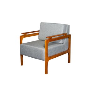 POLTRONA DECORATIVA YASMIN LUXO DORA BELA - Cinza Linho