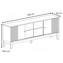 Ver imagem 2 de Rack para TV até 72 Polegadas com 2 Portas de Correr 180cm Multimóveis CR45365 Mel