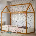 Ver imagem 1 de Cama Infantil Liv Matic Cor Off White/Freijó