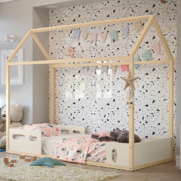 Cama Infantil Liv Matic Cor Off White/Natural - 1