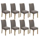Ver imagem 1 de Conjunto 8 Cadeiras Apogeu Amêndoa/Suede Bege - Móveis Lopas