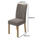 Ver imagem 4 de Conjunto 8 Cadeiras Apogeu Amêndoa/Suede Bege - Móveis Lopas